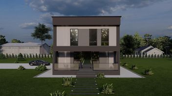 Проект Двухэтажный коттедж С180 частного дома для строительства