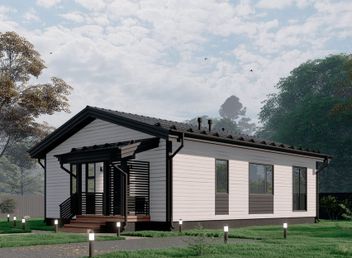 Проект Одноэтажный дом с террасой 31-22КД частного дома для строительства