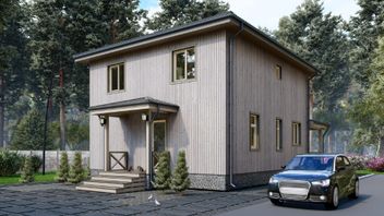 Проект Двухэтажный каркасный дом Лаванда частного дома для строительства