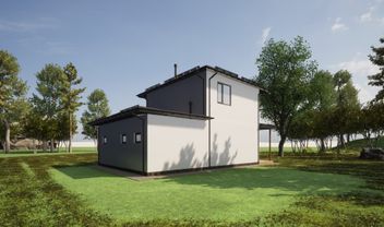Проект Двухэтажнный дом с гаражом 119м2 4+ частного дома для строительства
