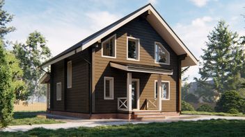 Проект Дом из клееного бруса "Северск" частного дома для строительства