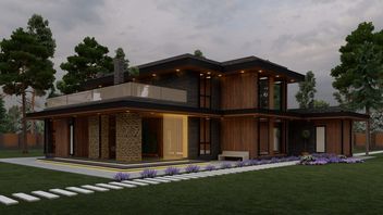 Проект Двухэтажный коттедж С288 частного дома для строительства