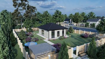 Проект Оазис Стандарт одноэтажный дом 70 м² 8 на 10 метров частного дома для строительства